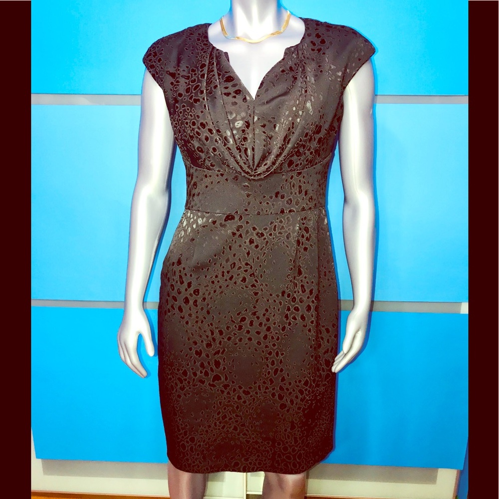 MAGGY LONDON • Dark Leopard  Dress/ size (10) NWOT
